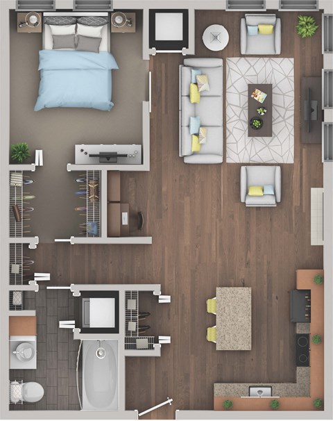 A3 Floor Plan A3 Floor Plan at Ann Arbor City Club, Ann Arbor, 48104